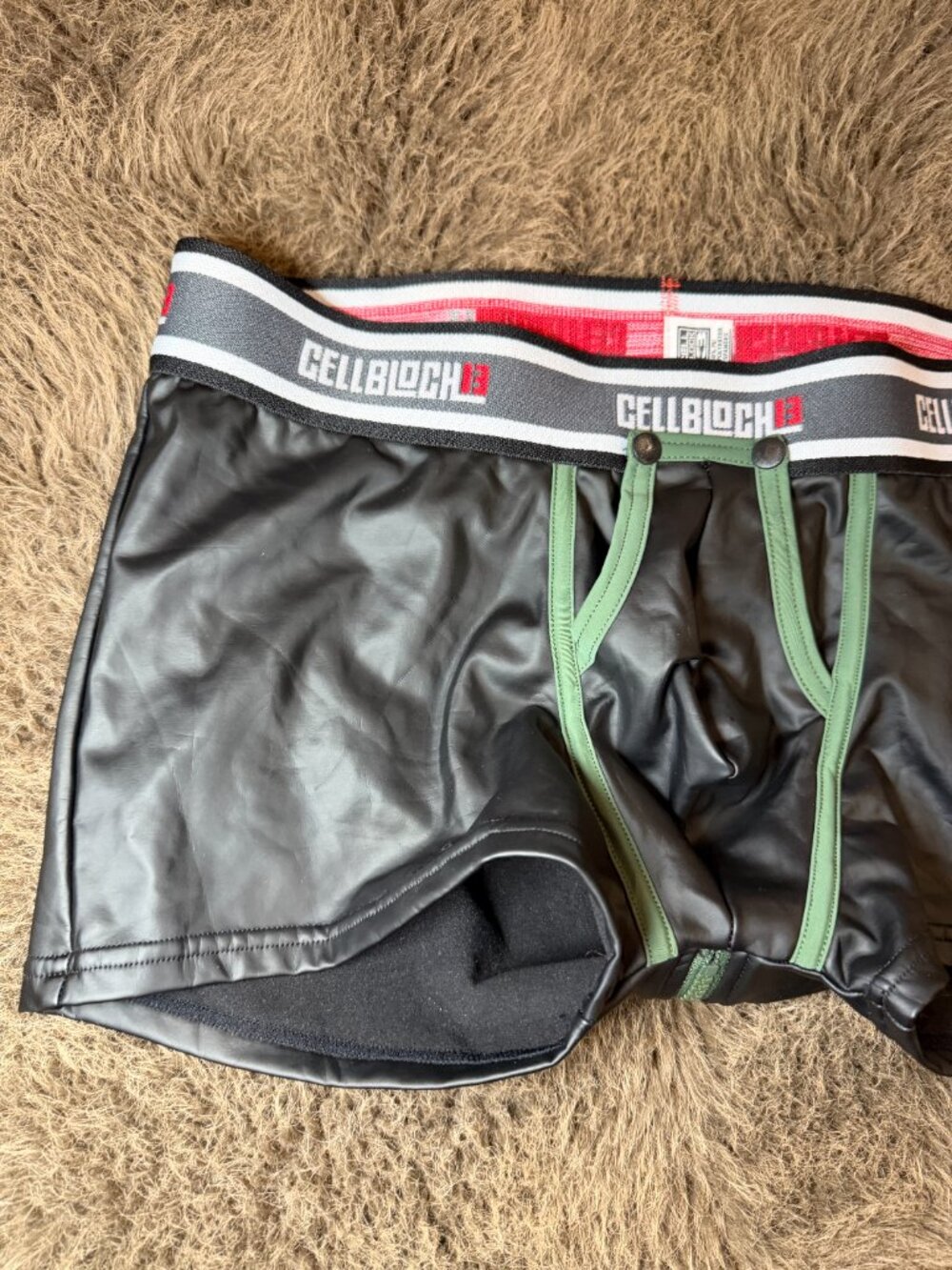 Barcode Berlin Mijail Boxer Black Green NWT Men’s XL Rare 91696 - Picture 3 of 12